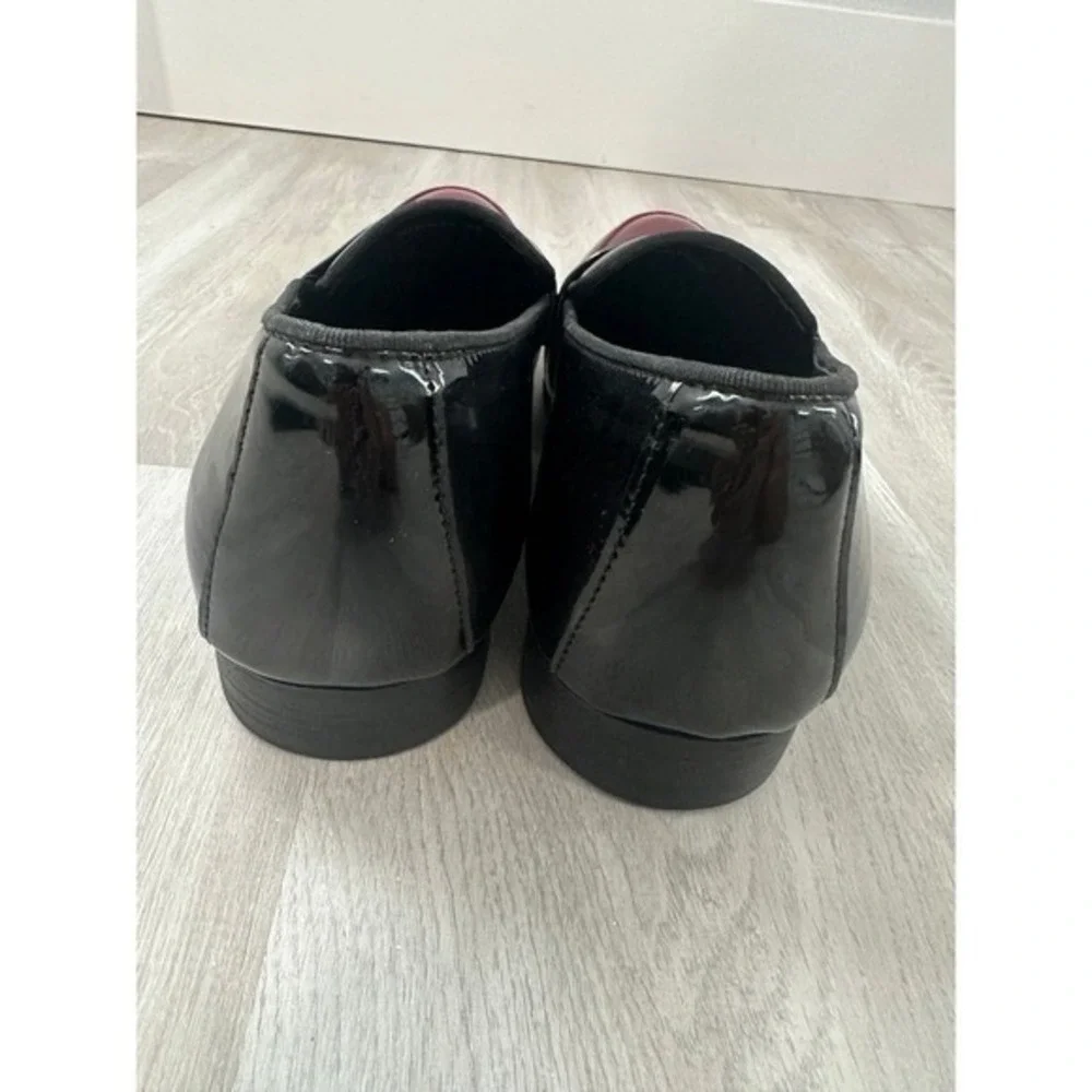 Versace Men's Black Cherry Ombre Patent Leather Medusa Loafers Italy sz 44 us 10